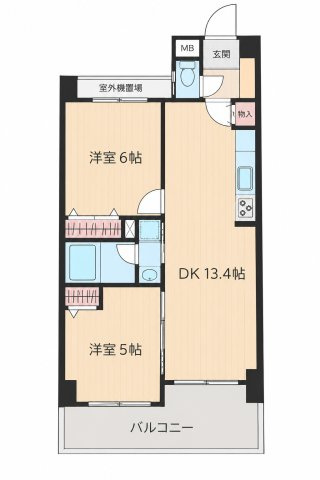 ヴィラ筑紫駅前の間取り|別号室タイプ