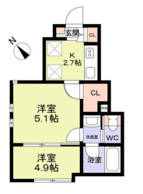 【間取り】 | ＷｏｏｄＣｒｅｓｔ沼袋Ｔｅｒｒａｃｅ