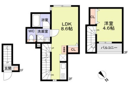 【間取り】 | ＷｏｏｄＣｒｅｓｔ沼袋Ｔｅｒｒａｃｅ