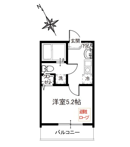横浜市磯子区森５丁目のアパートの間取り