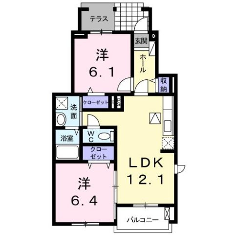 ファミールケイ　Ｆの間取り