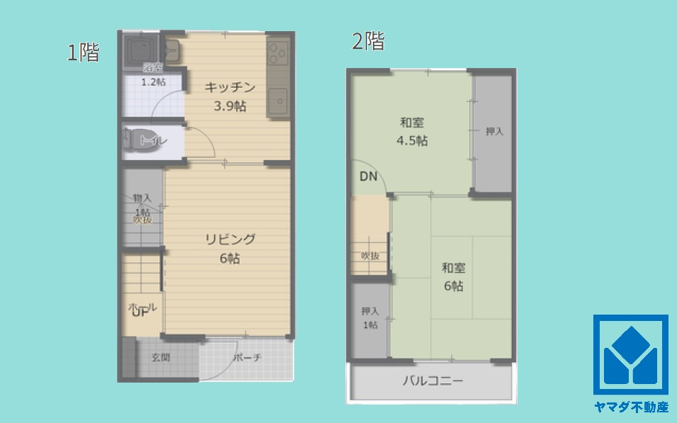 西宮市小曽根町３丁目の間取り