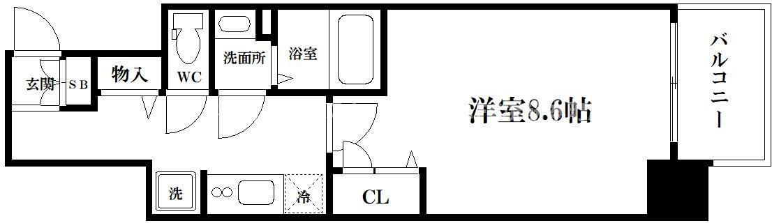 プレサンス堺筋本町センティスの間取り