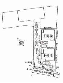 さいたま市西区水判土1　新築一戸建て　ハートフルタウン　Eの区画図|E号棟