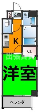 仲介手数料0円！エスポワール亀島の間取り