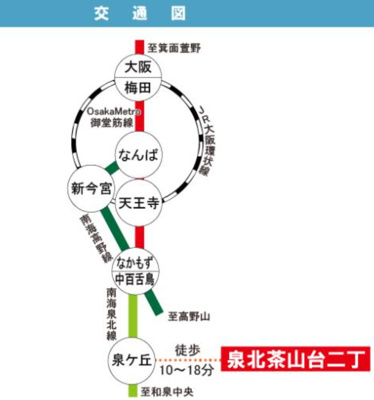 【地図】 | 泉北茶山台二丁3-28号棟