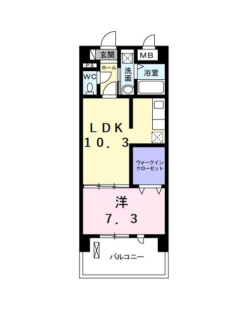 レイクサイド　ホシノ　Ⅰの間取り|間取りです。
