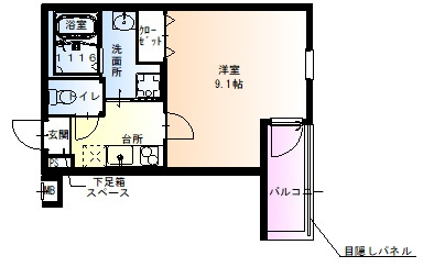 フジパレス大桐ノースの間取り