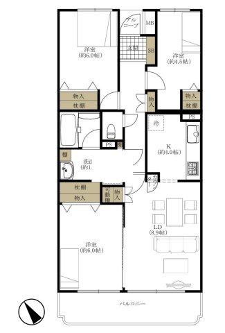 【間取り】 | 東建ニューハイツ北鴻巣