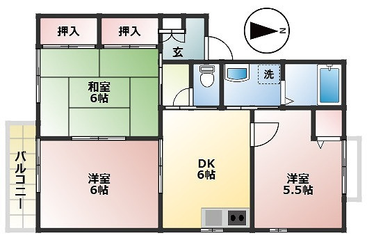 ハイツひばりヶ丘の間取り