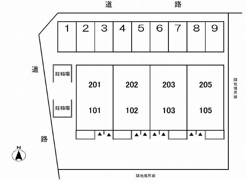 カーサ　セレノの区画図