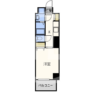 トゥールロワイエ北梅田の間取り|トゥールロワイエ北梅田　開放感のある間取り