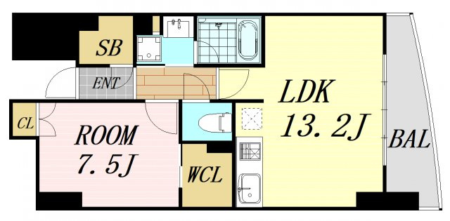 淀川ウエストタワー　仲介手数料無料の間取り