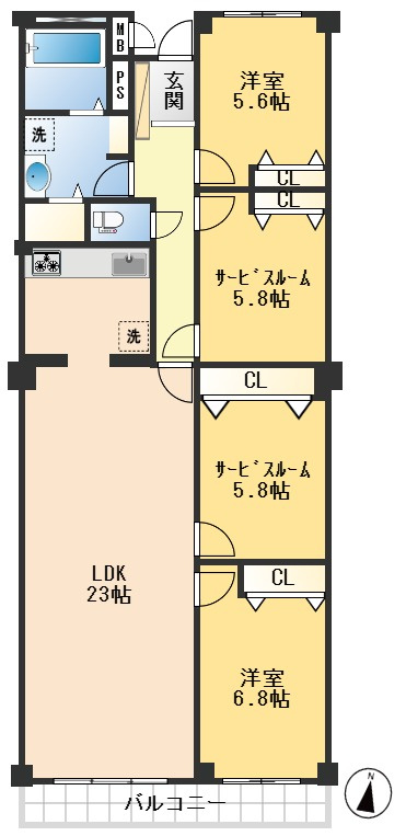 OTCロイヤル千里の間取り
