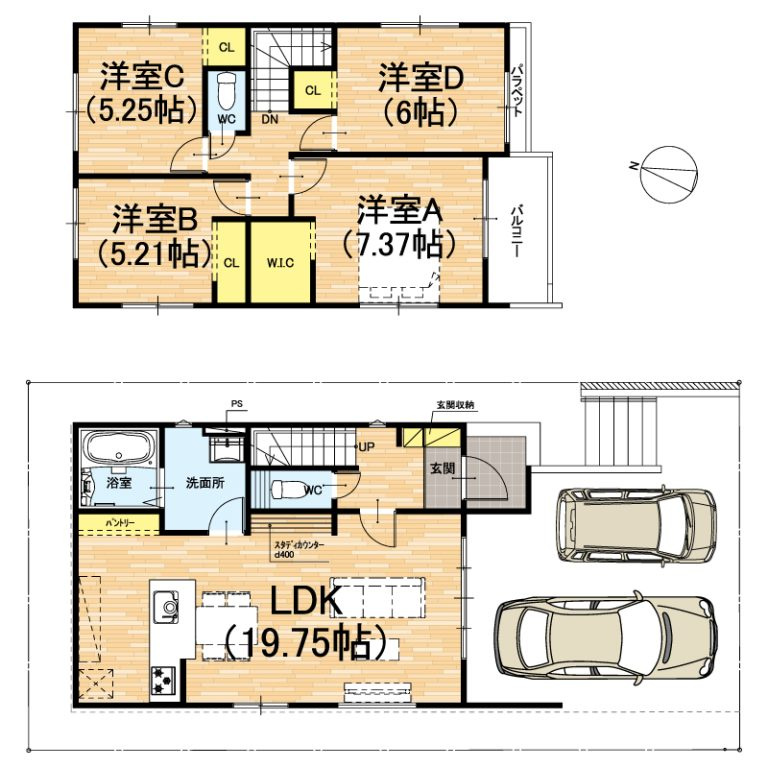 ★京都市西京区大原野西境谷町　第1期　新築一戸建ての間取り