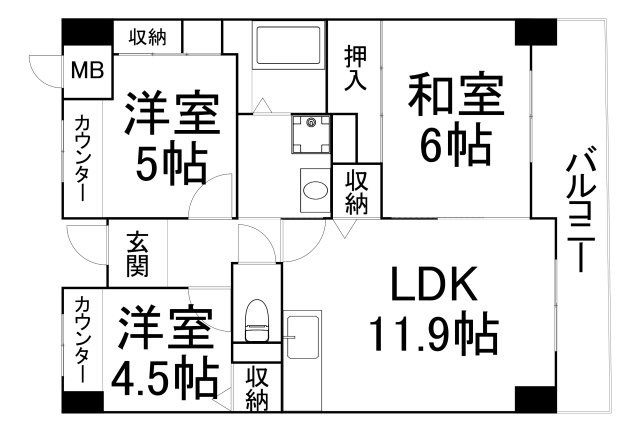 【間取り】 | ラ・ピエール城東