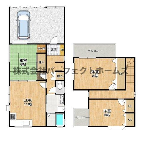 藤が尾3丁目戸建　賃貸の間取り