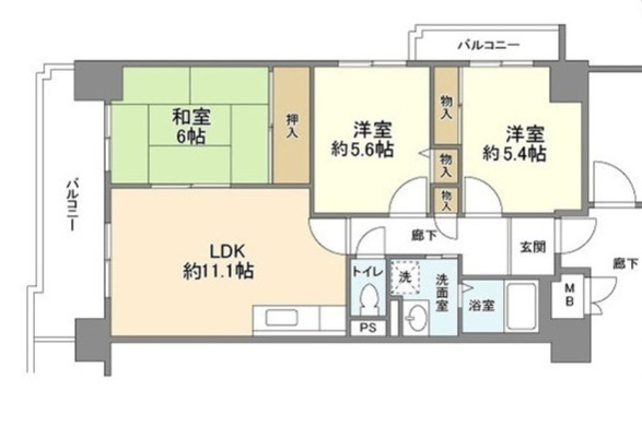 【間取り】 | ル・アーブル東野田