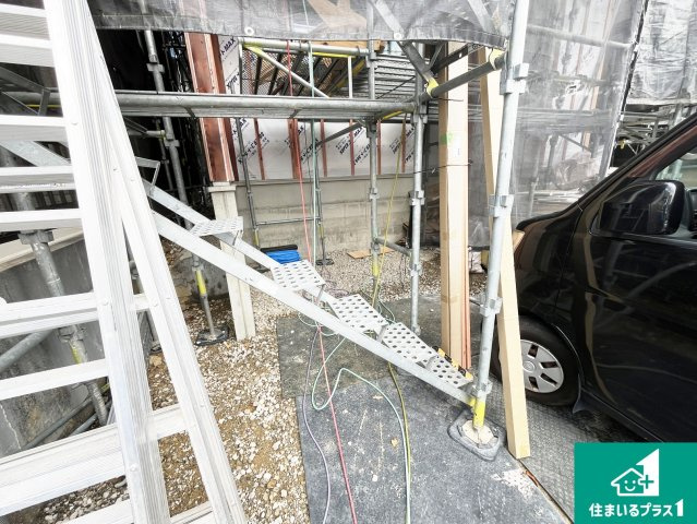 京都市西京区大原野西境谷町　第1期　新築一戸建ての外観|現在の進捗状況です！順調に作業進行中、完成が待ち遠しいです！詳細の間取り等、お気軽にお問い合わせください！