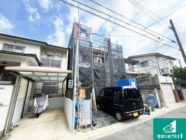 京都市西京区大原野西境谷町　第1期　新築一戸建ての外観|周辺は落ち着いた街並みの住宅地！子育てがしやすい住環境です！まだ未完成ですが、現地でしかわからない事もございます。是非一度ご覧ください。
