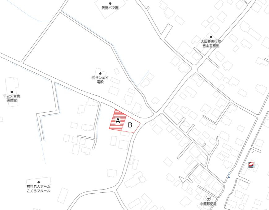 都城市安久町の売地の土地図