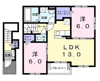 サンフラワー　B棟の間取り
