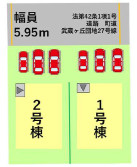 よかタウン／菊池郡菊陽町武蔵ヶ丘一丁目一期／1号棟の区画図