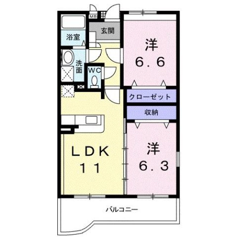 セレニータＢの間取り