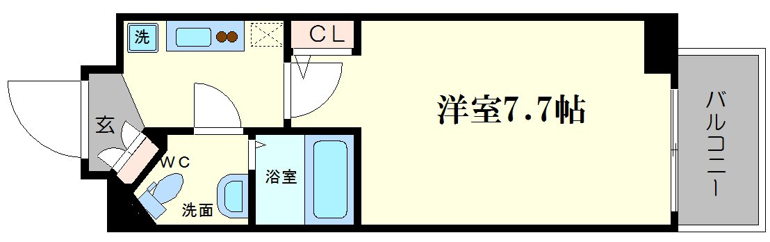 ラシュレエグゼ難波南の間取り