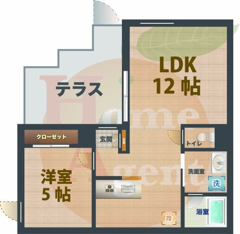 【間取り】 | ベルメゾン中村橋ノースNE | 1LDKのお部屋です。