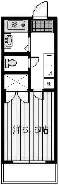 三鷹市大沢６丁目のアパートの間取り|左右反転タイプ