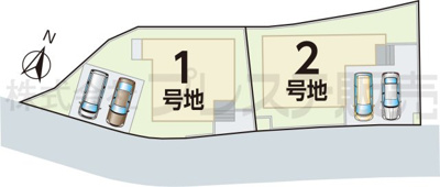 【区画図】 | 生駒市有里町の新築一戸建 全２区画 | 全体区画図