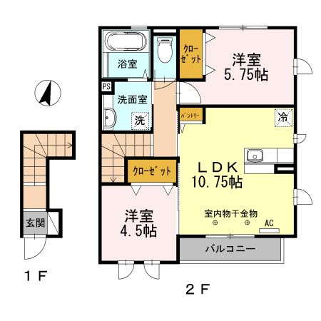 【間取り】 | エクレール1(エクレールワン)