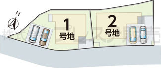 【区画図】 | 生駒市有里町の新築一戸建 全２区画 | 全体区画図