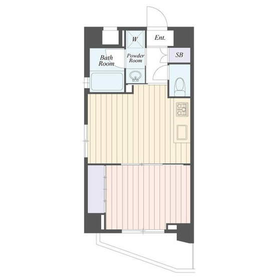 【間取り】 | Ｂ　ＣＩＴＹ　ＡＰＡＲＴＭＥＮＴ　ＳＵＧＩＮＡＭＩ　ＴＡＫＡＩＤＯ