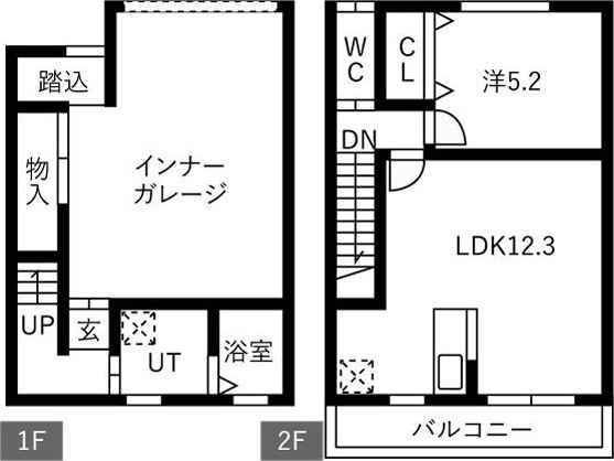 仮称)知立ガレージハウス　　刈谷市近郊の賃貸はクラスホーム刈谷店の間取り