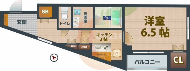 【間取り】 | ルーブル中村橋参番館 | 1Kのお部屋です。