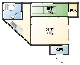 福田貸家の間取り