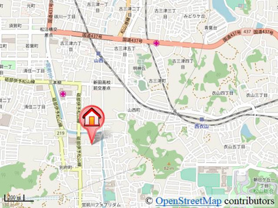 【地図】 | グランドソレイユ悠　A・B棟