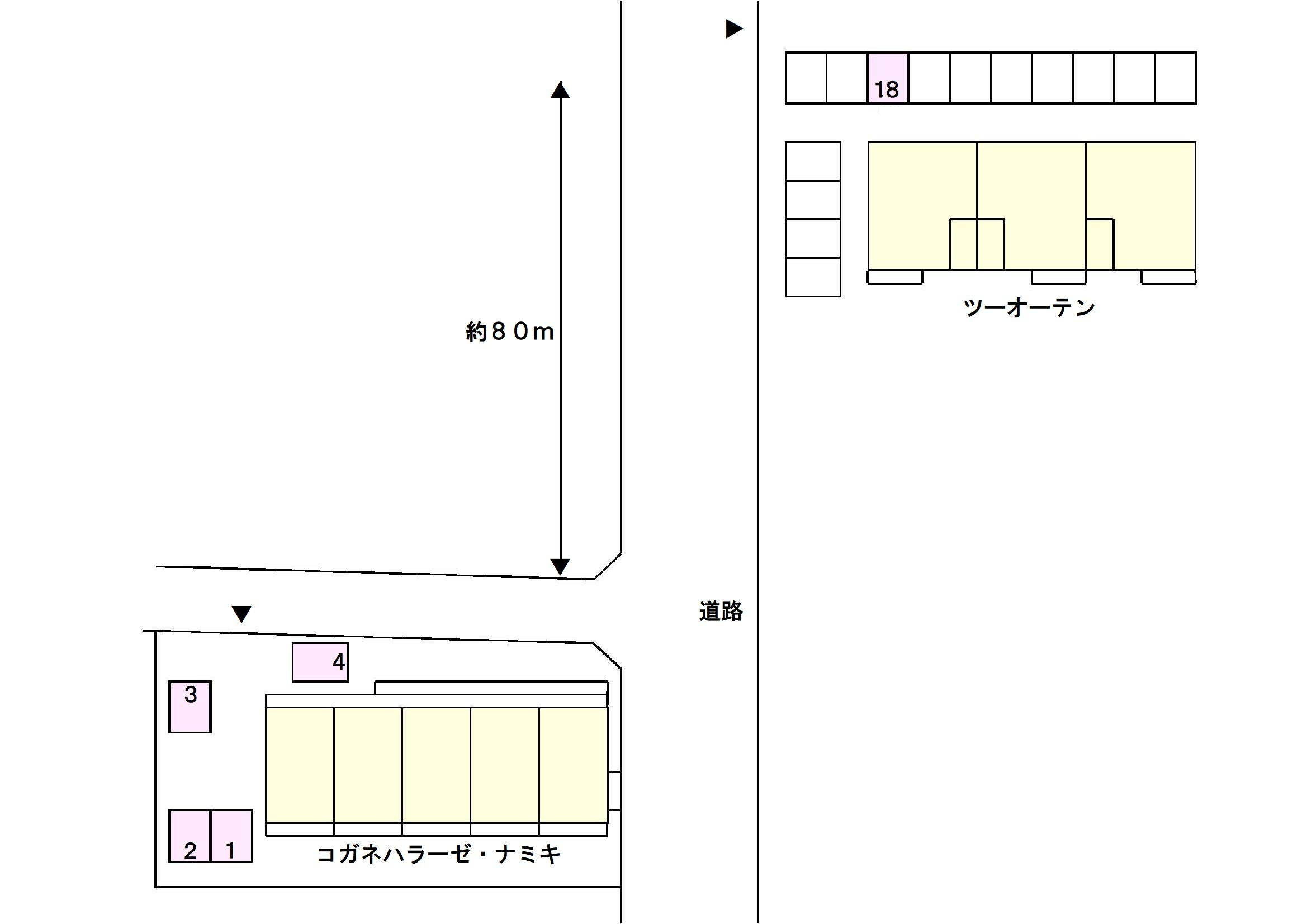 コガネハラーゼ・ナミキの区画図