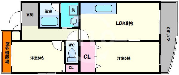 ヴォーヌング堂ヶ芝(桃陽小学校区)の間取り|ヴォーヌング堂ヶ芝　