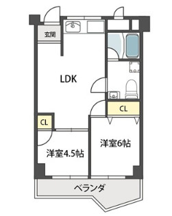 ヴィラ真田山　真田山小学校区の間取り|ヴィラ真田山