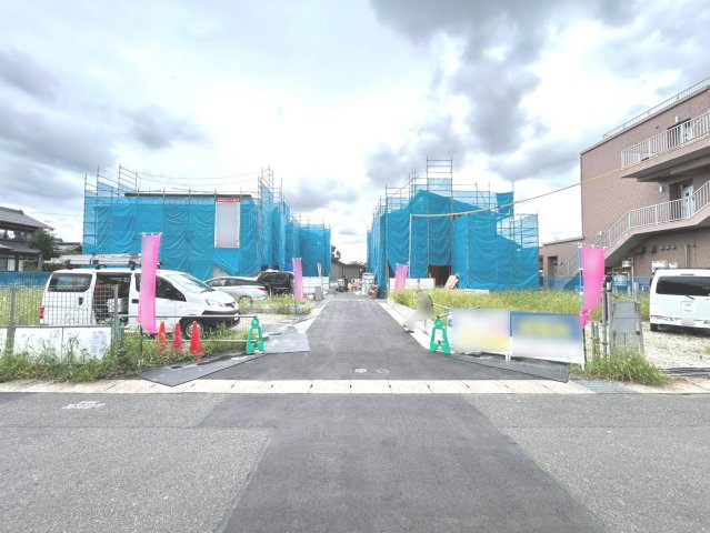 リナージュ　一宮市木曽川町黒田01期　全7区画分譲の前面道路含む現地写真|「現地（2026年9月14日）撮影」　
■前面道路　
■ヤマダ不動産　株式会社リライフ