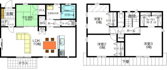【トーヨーホーム売主/売土地】三好町井ノ花Ⅱの参考プラン|参考間取