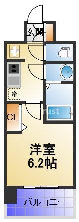 【間取り】 | プレサンス京橋GREEN YARDアルミラ