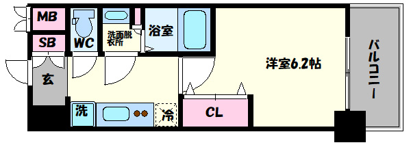 プレサンス上町台夕陽丘の間取り|プレサンス上町台夕陽丘　間取り