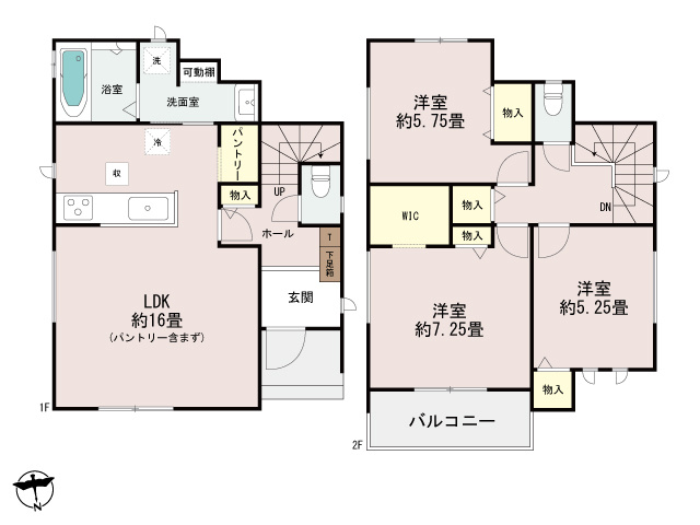 浦添市沢岻（全5棟）D号棟の間取り|D号棟　