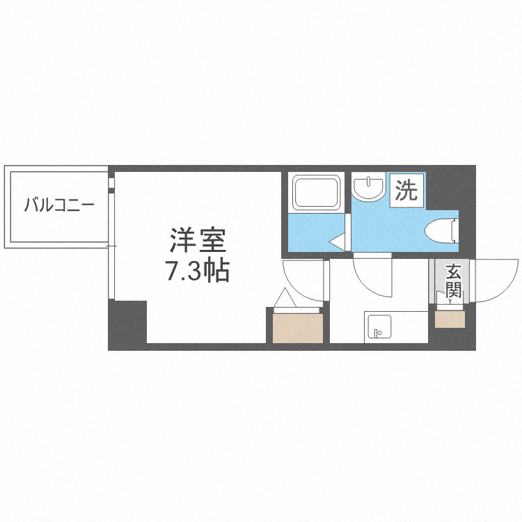 エグゼ難波ウエストリバーの間取り