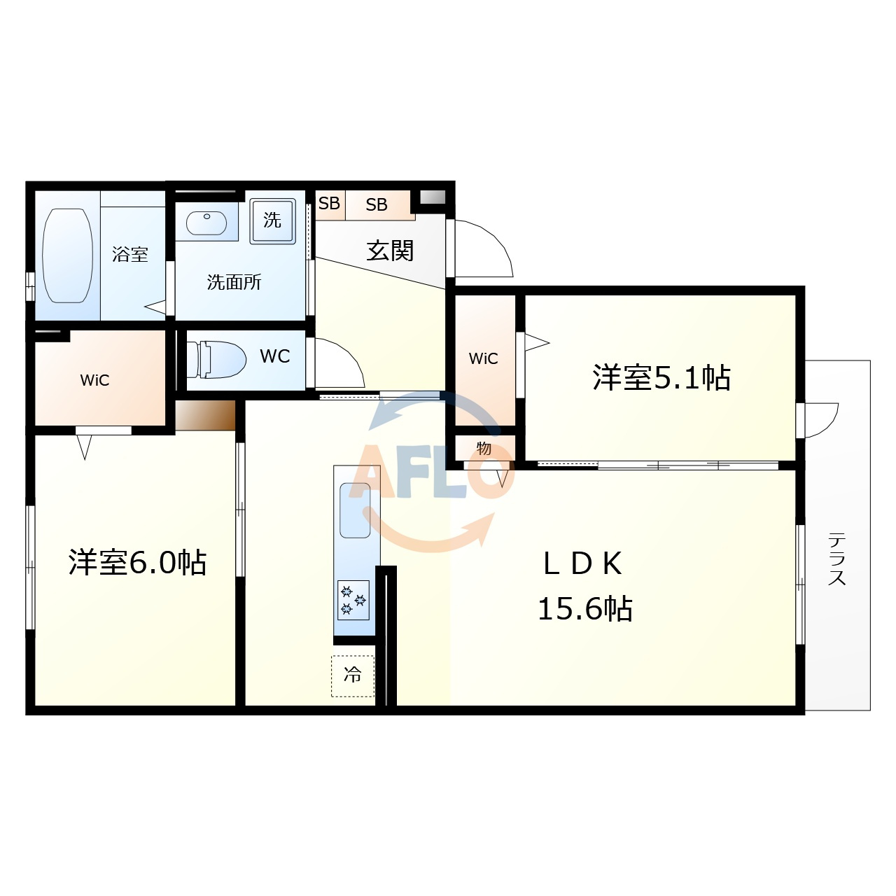 Lunaria　巽南小学校区の間取り|Lunaria　間取り