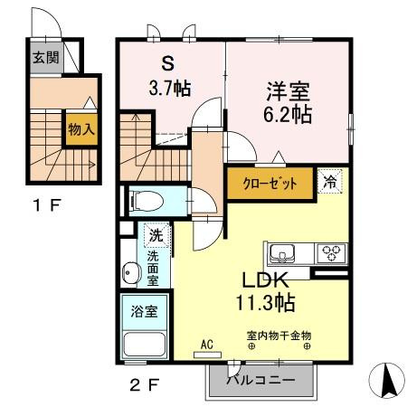 ハイモール Ⅲ棟の間取り